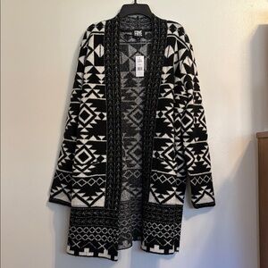 Black Frye Geometric Cardigan NWT